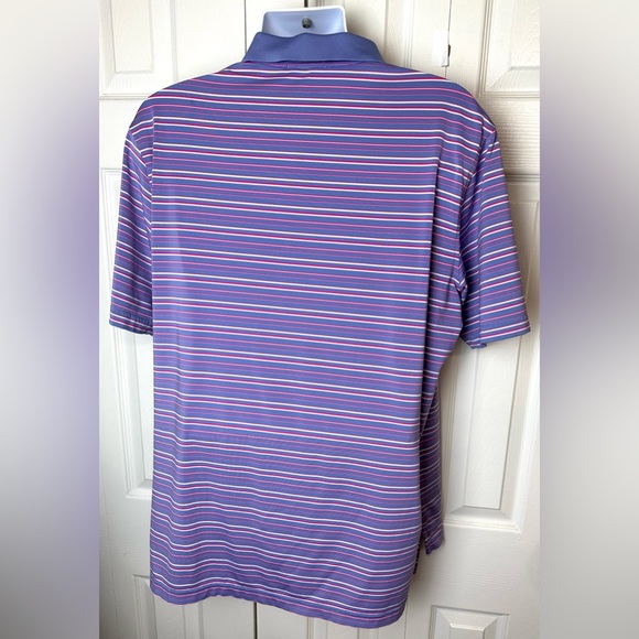 PETER MILLAR Summer Comfort Polo Shirt Golf Blue Pink ACC Athens GA Country Club - Picture 4 of 9